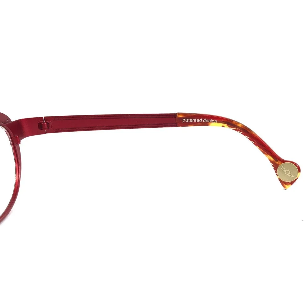 BOZ Eyeglasses Frames ZAZIE 2030 Blue Red Cat Eye Patterned 51-16-135